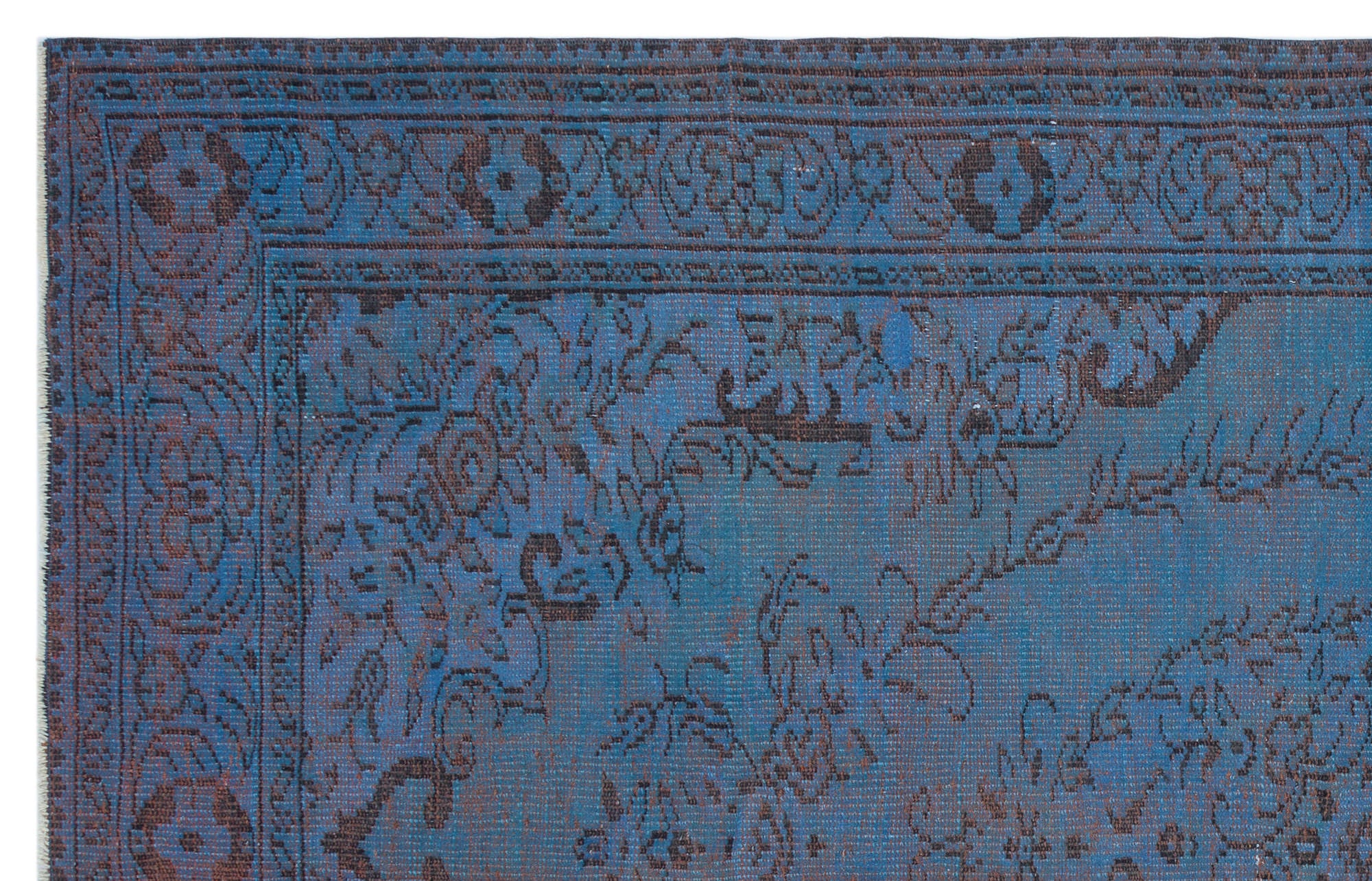 Retro Over Dyed Vintage Rug 6'0'' x 9'2'' ft 184 x 280 cm