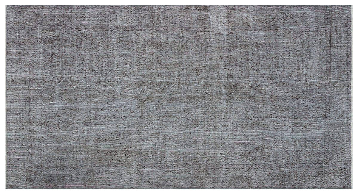 Gray Over Dyed Vintage Rug 4&#39;9&#39;&#39; x 9&#39;0&#39;&#39; ft 145 x 275 cm