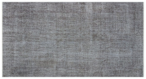 Gray Over Dyed Vintage Rug 4'9'' x 9'0'' ft 145 x 275 cm