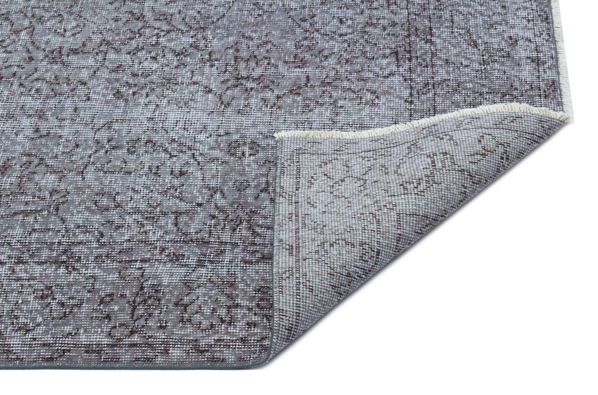 Gray Over Dyed Vintage Rug 4&#39;9&#39;&#39; x 9&#39;0&#39;&#39; ft 145 x 275 cm