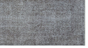 Gray Over Dyed Vintage Rug 4'9'' x 9'0'' ft 145 x 275 cm