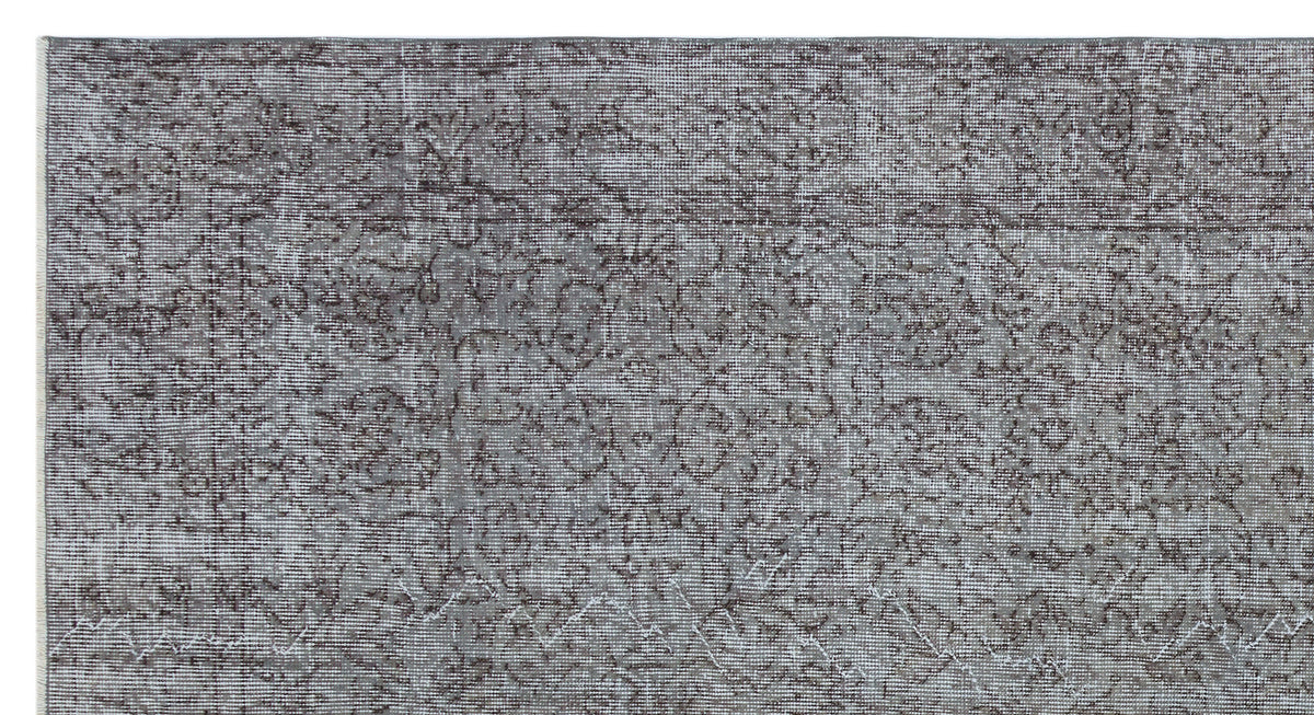 Gray Over Dyed Vintage Rug 4&#39;9&#39;&#39; x 9&#39;0&#39;&#39; ft 145 x 275 cm