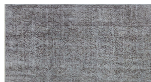 Gray Over Dyed Vintage Rug 4'9'' x 9'0'' ft 145 x 275 cm