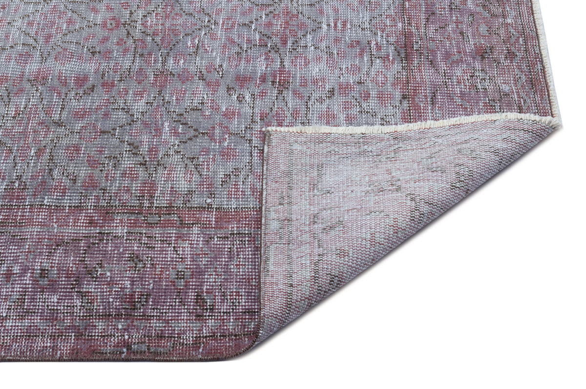 Gray Over Dyed Vintage Rug 5&#39;11&#39;&#39; x 9&#39;5&#39;&#39; ft 181 x 288 cm
