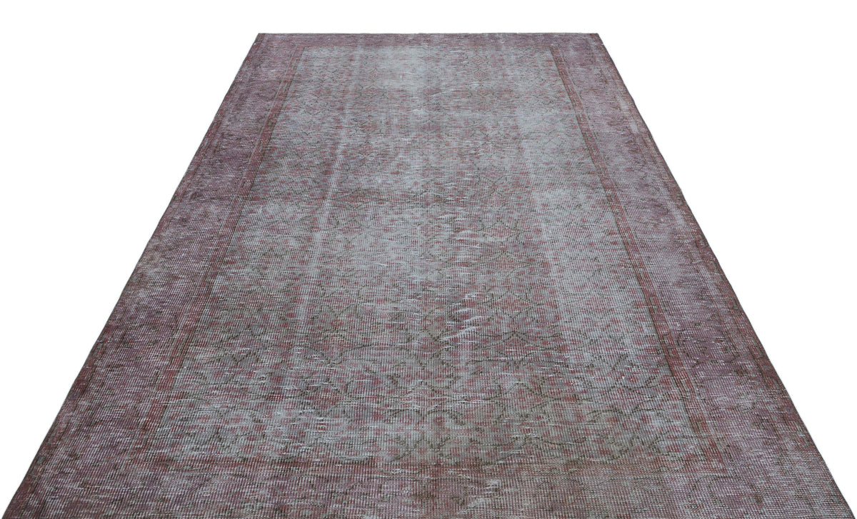 Gray Over Dyed Vintage Rug 5&#39;11&#39;&#39; x 9&#39;5&#39;&#39; ft 181 x 288 cm