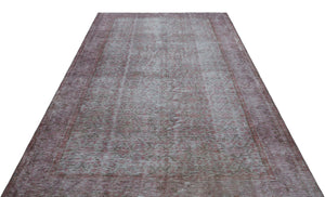 Gray Over Dyed Vintage Rug 5'11'' x 9'5'' ft 181 x 288 cm