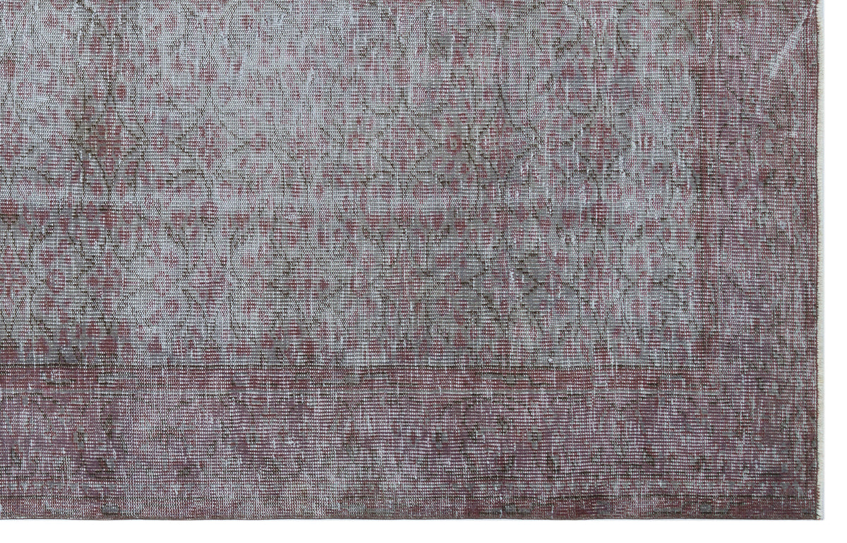 Gray Over Dyed Vintage Rug 5&#39;11&#39;&#39; x 9&#39;5&#39;&#39; ft 181 x 288 cm