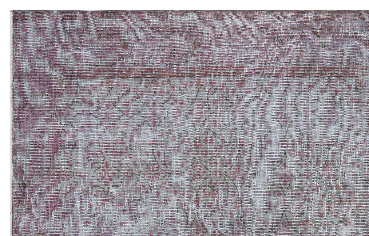Gray Over Dyed Vintage Rug 5&#39;11&#39;&#39; x 9&#39;5&#39;&#39; ft 181 x 288 cm