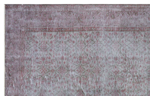 Gray Over Dyed Vintage Rug 5'11'' x 9'5'' ft 181 x 288 cm