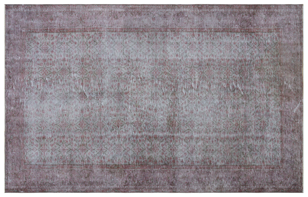 Gray Over Dyed Vintage Rug 5'11'' x 9'5'' ft 181 x 288 cm