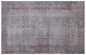 Gray Over Dyed Vintage Rug 5'11'' x 9'5'' ft 181 x 288 cm