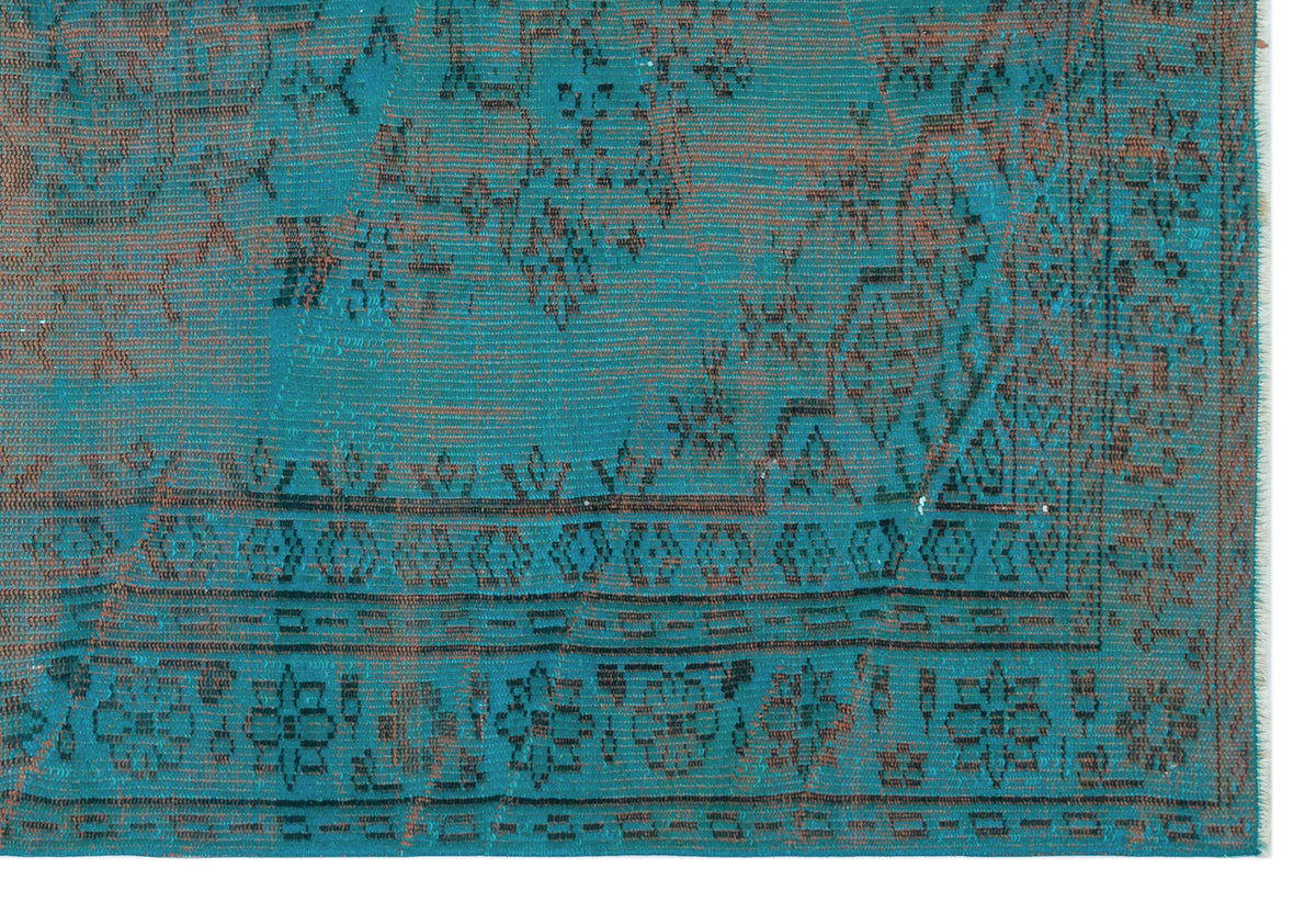 Gray Over Dyed Vintage Rug 4&#39;12&#39;&#39; x 7&#39;6&#39;&#39; ft 152 x 228 cm