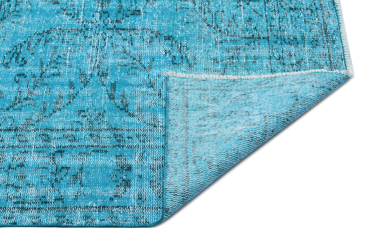 Turquoise  Over Dyed Vintage Rug 6&#39;0&#39;&#39; x 9&#39;6&#39;&#39; ft 183 x 290 cm