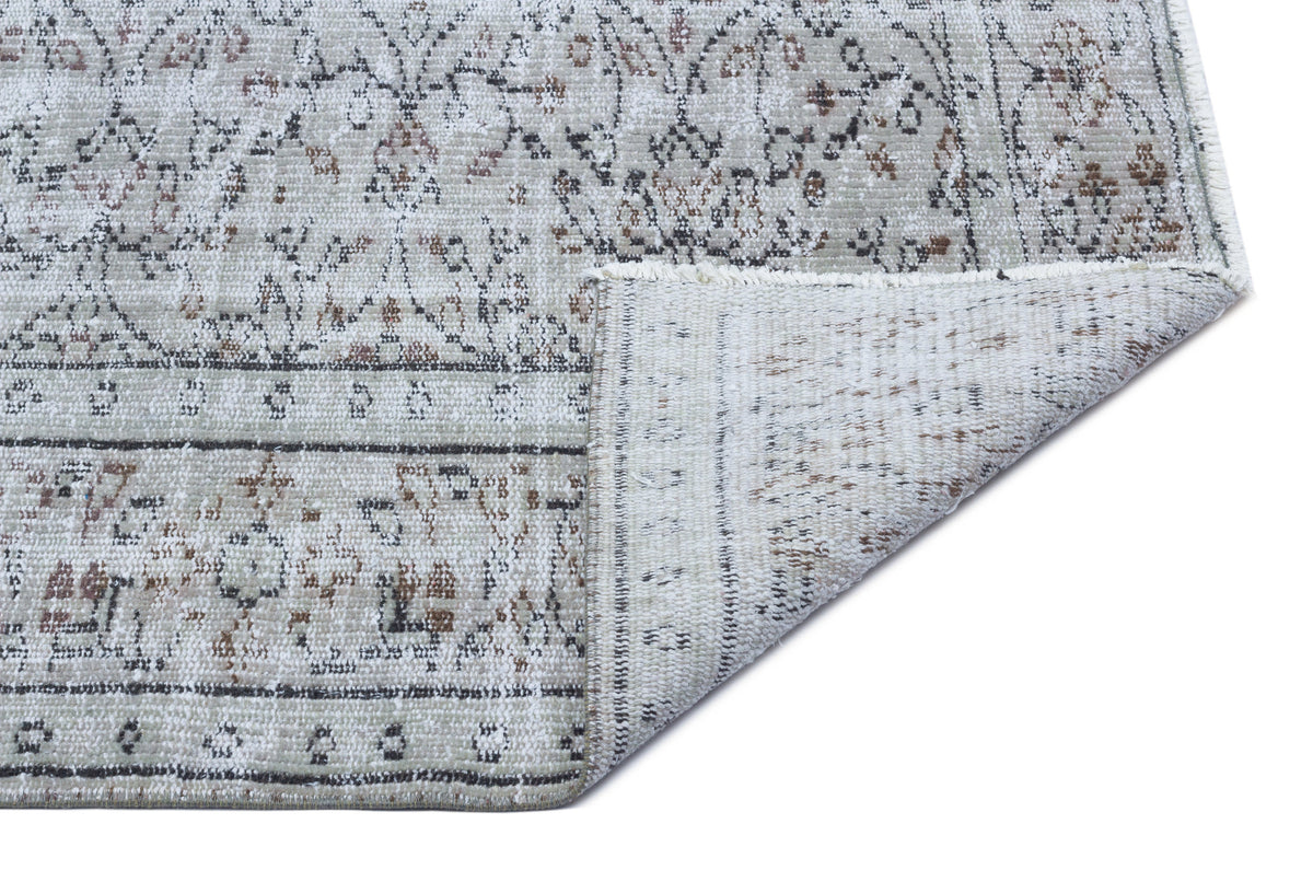 Gray Over Dyed Vintage Rug 5&#39;10&#39;&#39; x 8&#39;6&#39;&#39; ft 178 x 258 cm