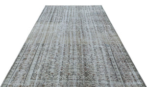 Gray Over Dyed Vintage Rug 5'10'' x 8'6'' ft 178 x 258 cm