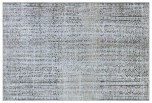 Gray Over Dyed Vintage Rug 5'10'' x 8'6'' ft 178 x 258 cm