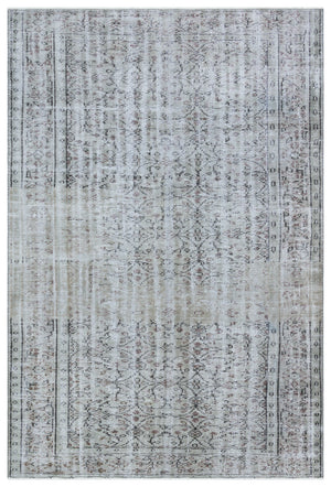 Gray Over Dyed Vintage Rug 5'10'' x 8'6'' ft 178 x 258 cm