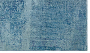 Blue Over Dyed Vintage Rug 5'9'' x 9'9'' ft 175 x 296 cm