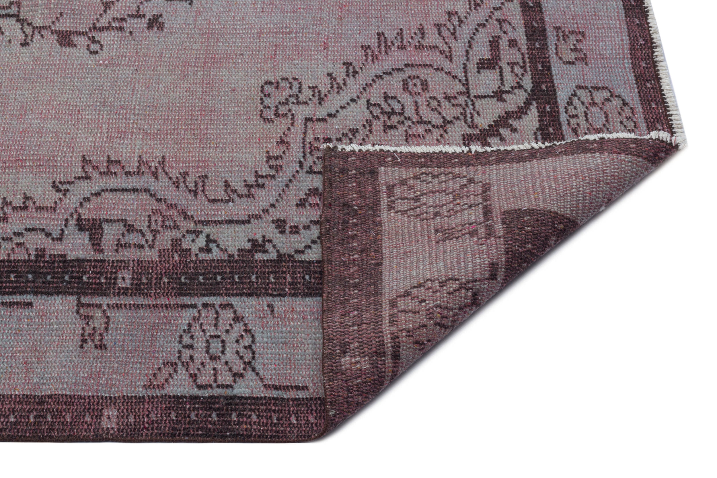 Retro Over Dyed Vintage Rug 5'5'' x 9'3'' ft 164 x 281 cm