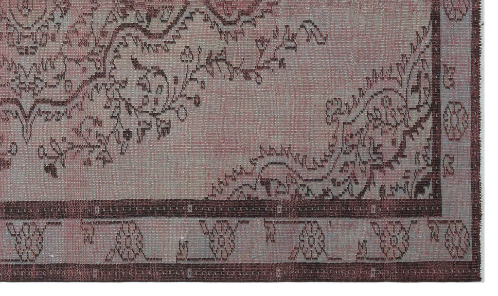 Retro Over Dyed Vintage Rug 5'5'' x 9'3'' ft 164 x 281 cm