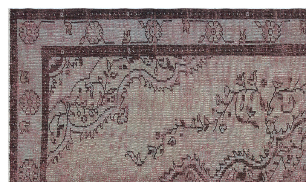 Retro Over Dyed Vintage Rug 5'5'' x 9'3'' ft 164 x 281 cm