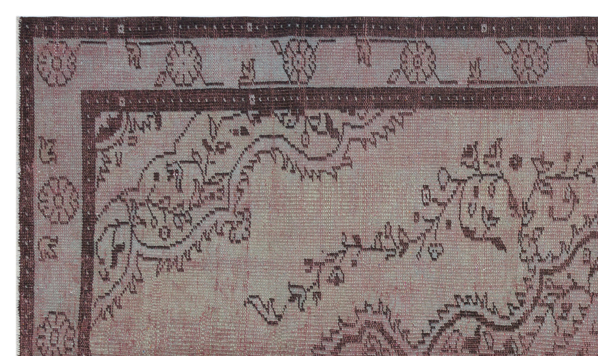 Retro Over Dyed Vintage Rug 5&#39;5&#39;&#39; x 9&#39;3&#39;&#39; ft 164 x 281 cm