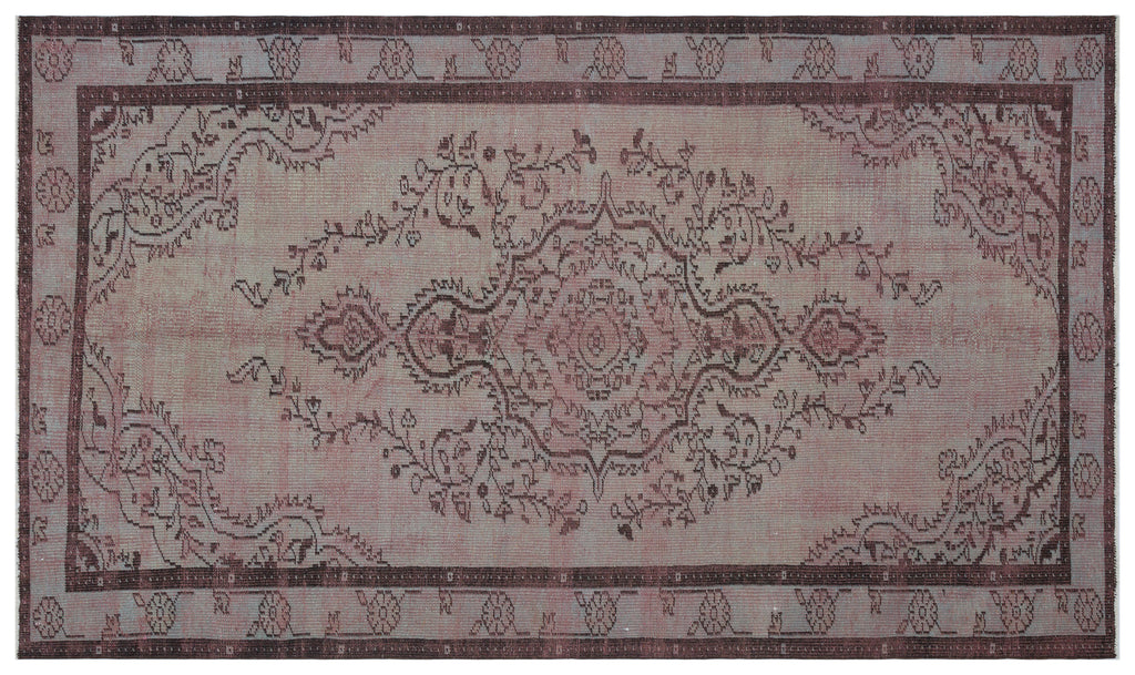 Retro Over Dyed Vintage Rug 5'5'' x 9'3'' ft 164 x 281 cm