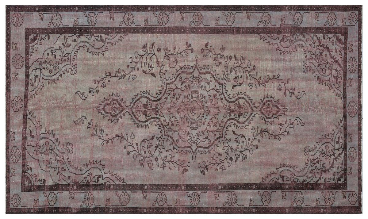 Retro Over Dyed Vintage Rug 5&#39;5&#39;&#39; x 9&#39;3&#39;&#39; ft 164 x 281 cm
