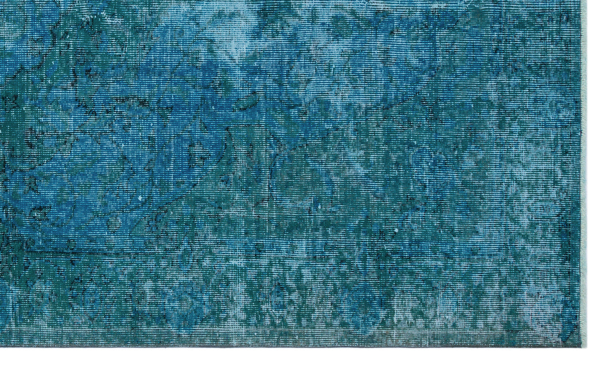 Turquoise  Over Dyed Vintage Rug 5&#39;0&#39;&#39; x 8&#39;5&#39;&#39; ft 153 x 256 cm