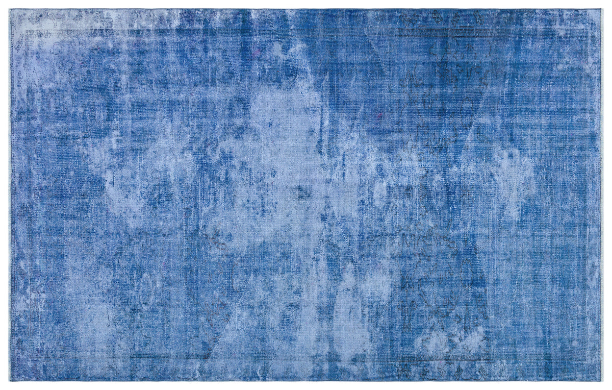 Blue Over Dyed Vintage Rug 5&#39;10&#39;&#39; x 9&#39;1&#39;&#39; ft 177 x 278 cm