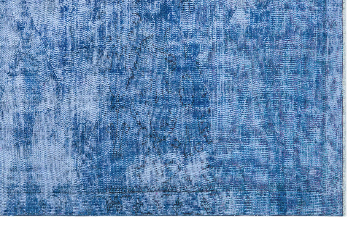 Blue Over Dyed Vintage Rug 5&#39;10&#39;&#39; x 9&#39;1&#39;&#39; ft 177 x 278 cm