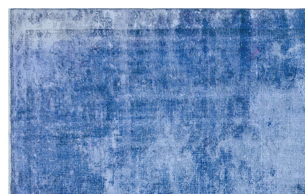 Blue Over Dyed Vintage Rug 5&#39;10&#39;&#39; x 9&#39;1&#39;&#39; ft 177 x 278 cm