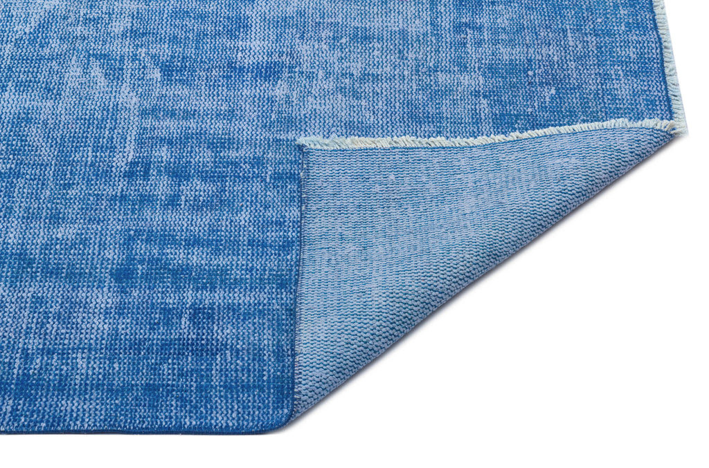 Blue Over Dyed Vintage Rug 5'9'' x 9'4'' ft 175 x 285 cm