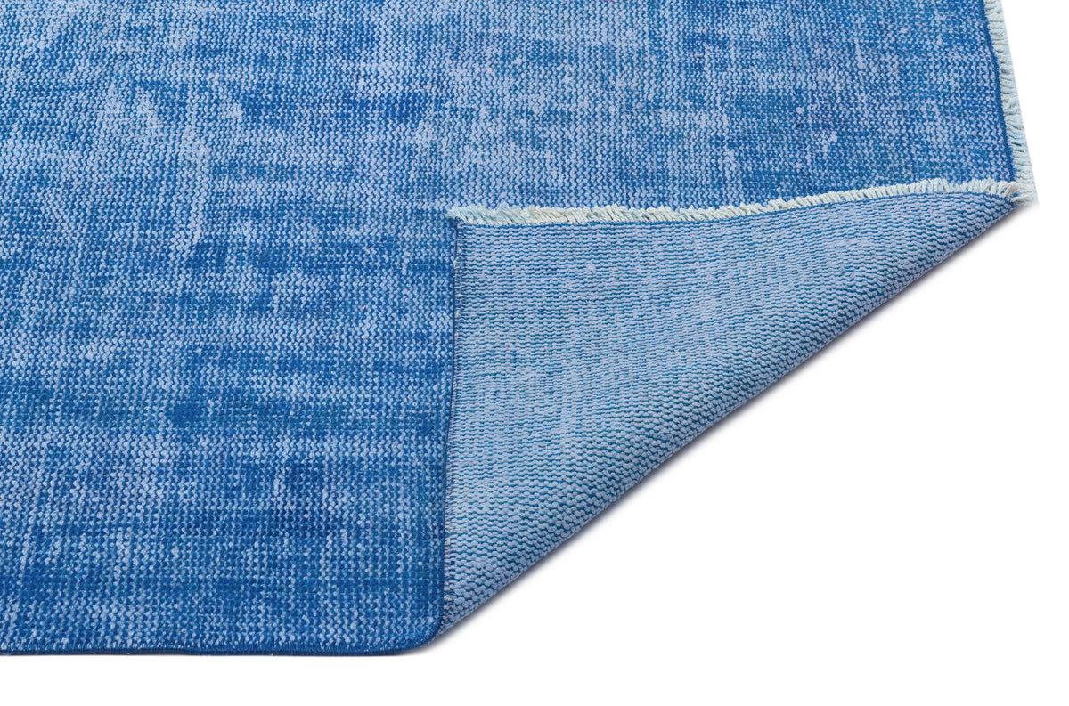 Blue Over Dyed Vintage Rug 5&#39;9&#39;&#39; x 9&#39;4&#39;&#39; ft 175 x 285 cm