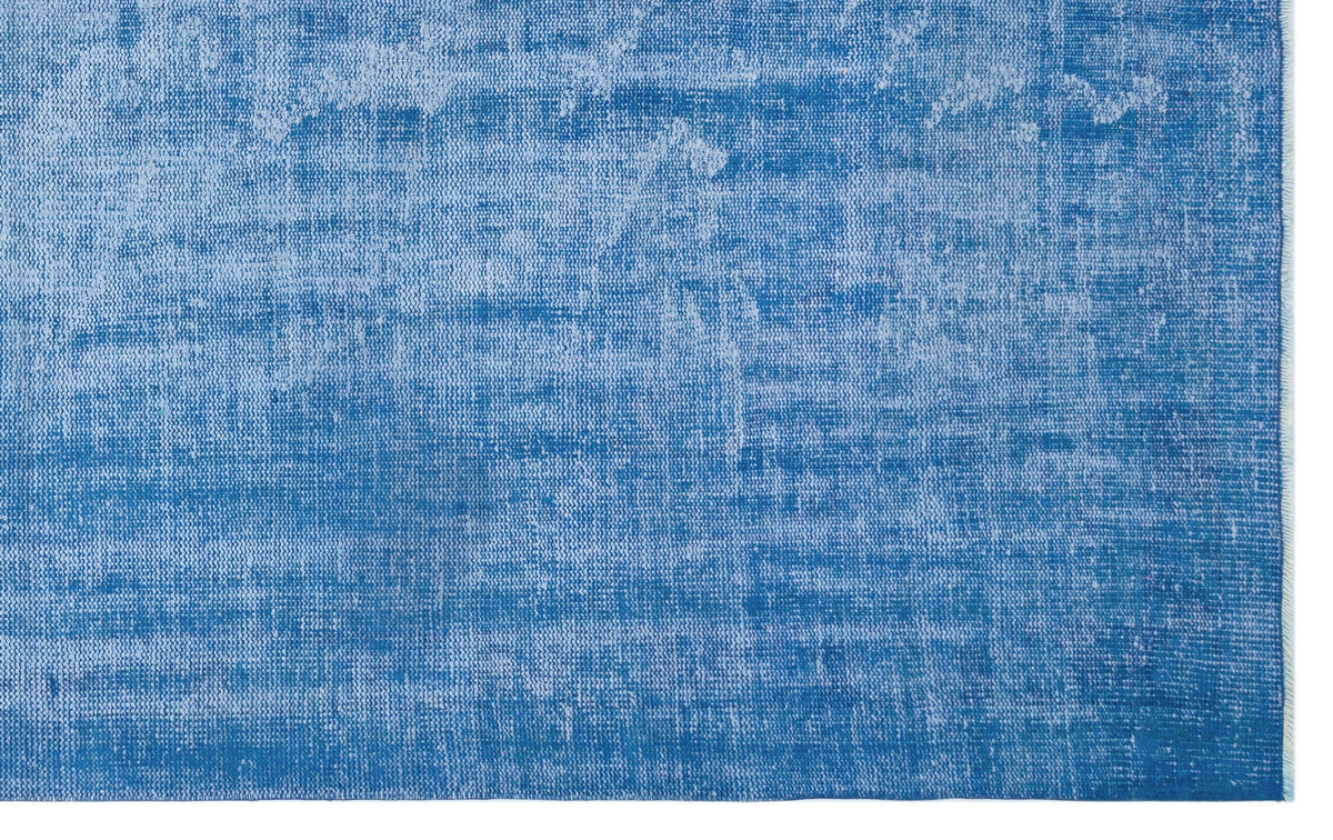 Blue Over Dyed Vintage Rug 5&#39;9&#39;&#39; x 9&#39;4&#39;&#39; ft 175 x 285 cm