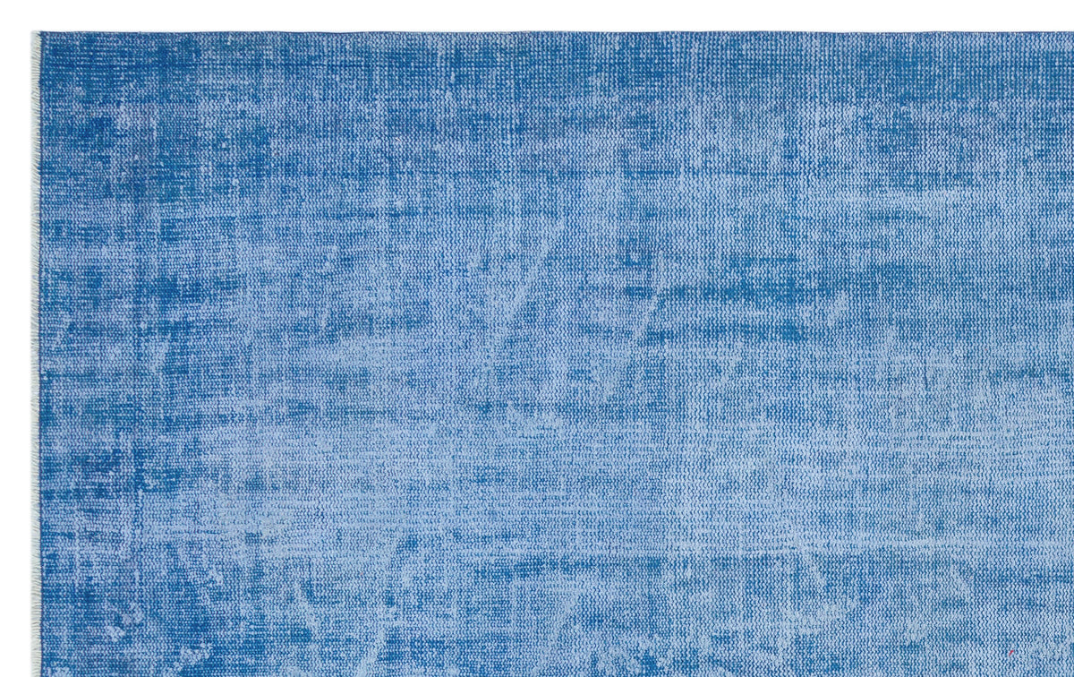 Blue Over Dyed Vintage Rug 5&#39;9&#39;&#39; x 9&#39;4&#39;&#39; ft 175 x 285 cm
