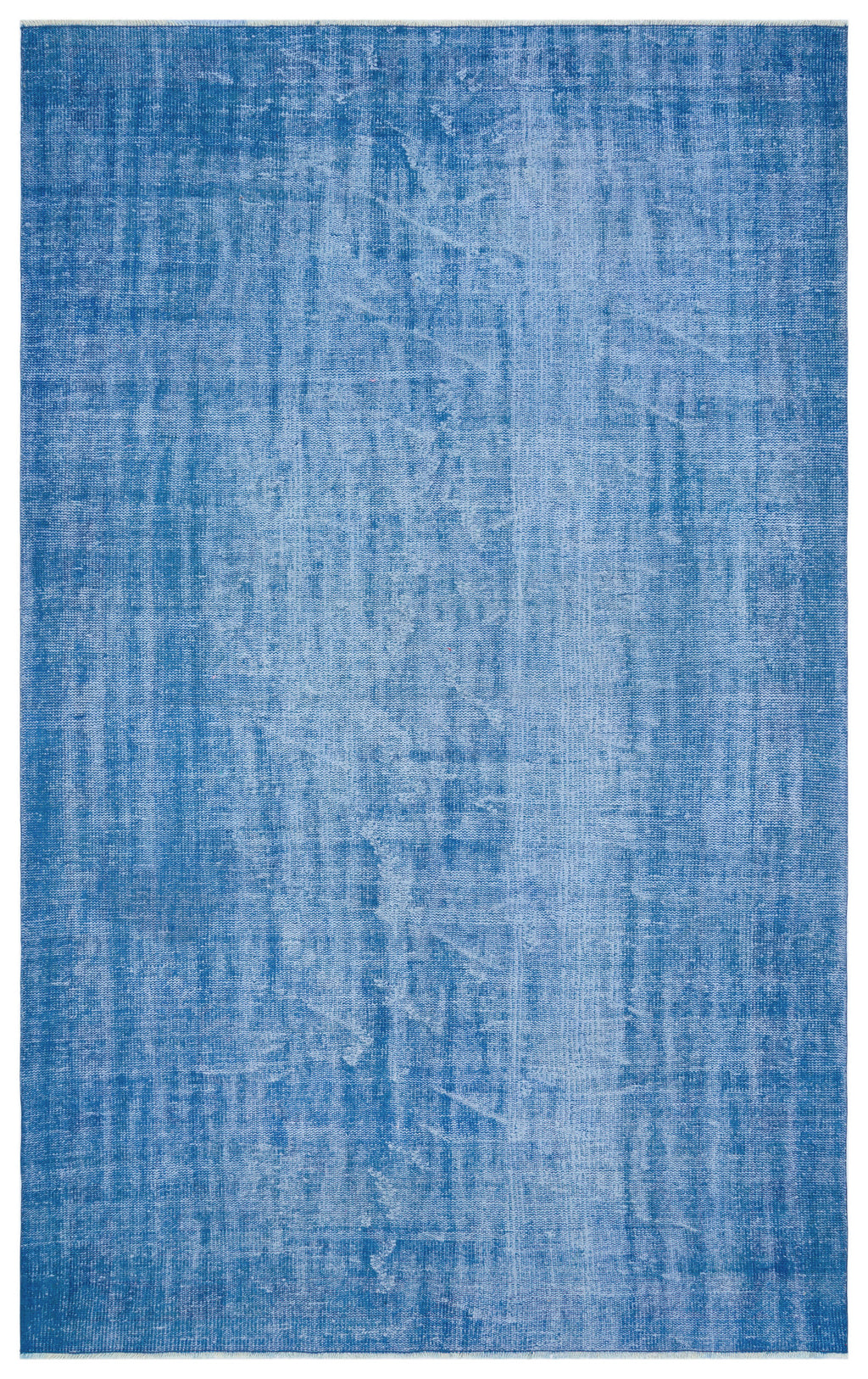 Blue Over Dyed Vintage Rug 5'9'' x 9'4'' ft 175 x 285 cm
