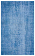 Blue Over Dyed Vintage Rug 5'9'' x 9'4'' ft 175 x 285 cm