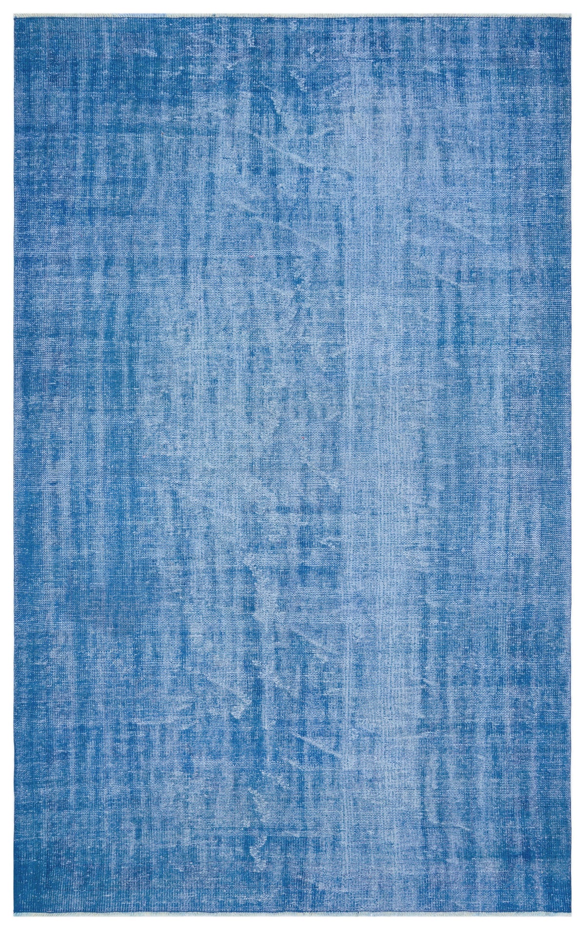 Blue Over Dyed Vintage Rug 5&#39;9&#39;&#39; x 9&#39;4&#39;&#39; ft 175 x 285 cm