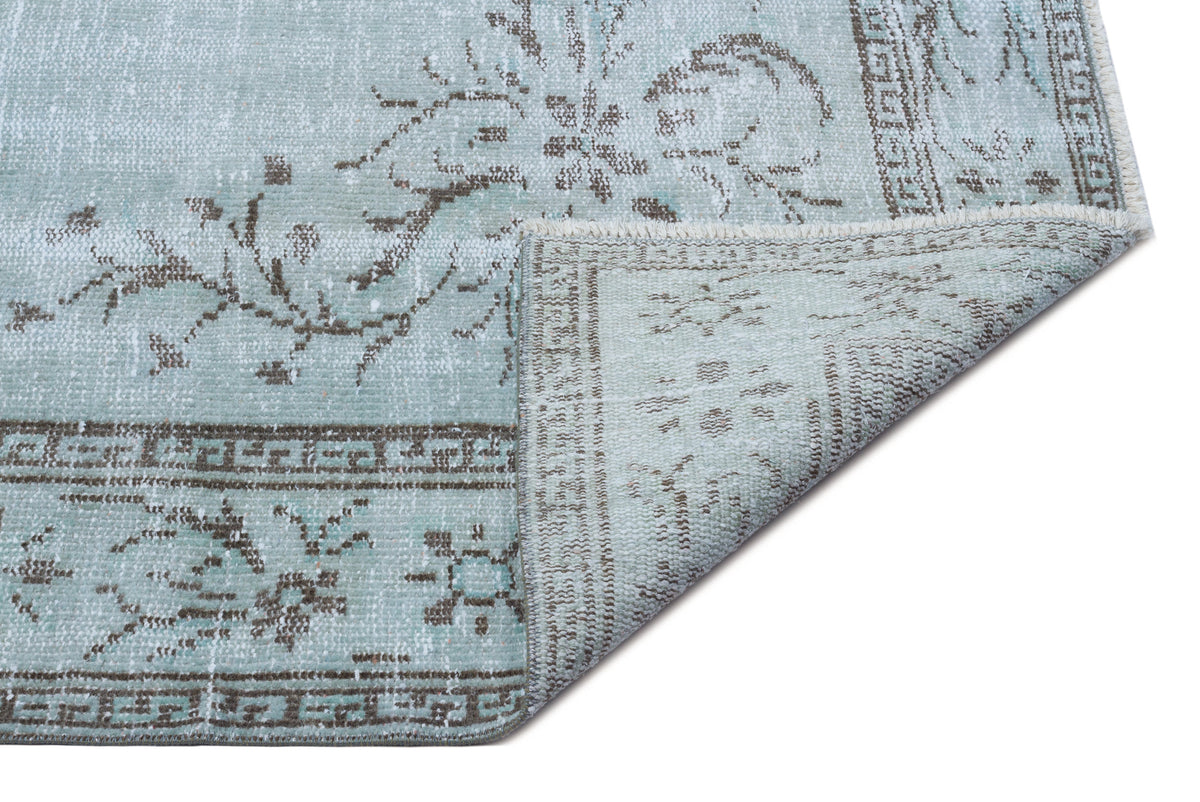 Blue Over Dyed Vintage Rug 5&#39;9&#39;&#39; x 10&#39;2&#39;&#39; ft 175 x 310 cm