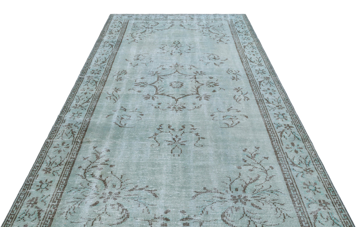 Blue Over Dyed Vintage Rug 5&#39;9&#39;&#39; x 10&#39;2&#39;&#39; ft 175 x 310 cm