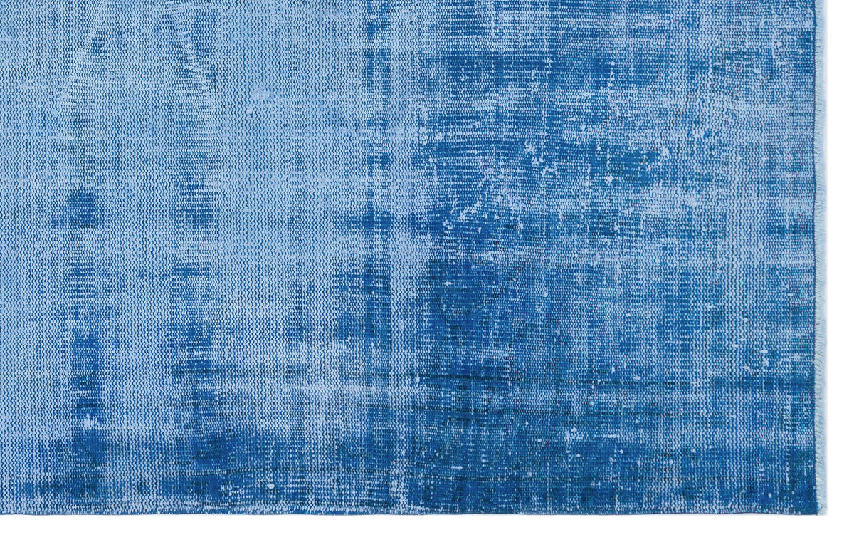 Blue Over Dyed Vintage Rug 4&#39;11&#39;&#39; x 7&#39;11&#39;&#39; ft 151 x 242 cm
