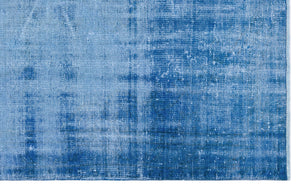 Blue Over Dyed Vintage Rug 4'11'' x 7'11'' ft 151 x 242 cm