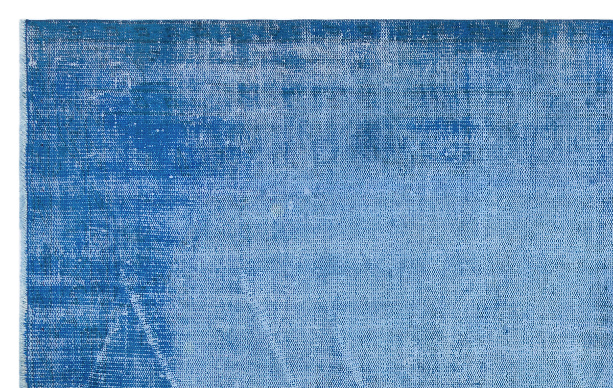 Blue Over Dyed Vintage Rug 4&#39;11&#39;&#39; x 7&#39;11&#39;&#39; ft 151 x 242 cm