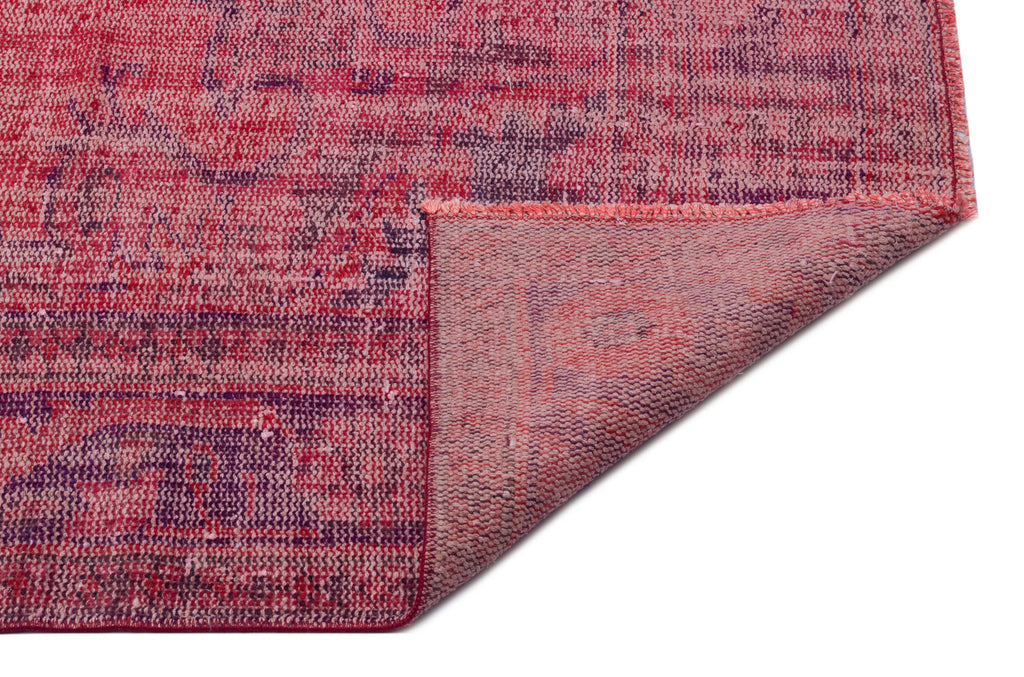 Red Over Dyed Vintage Rug 6'0'' x 9'6'' ft 183 x 290 cm