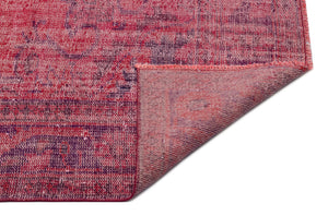 Red Over Dyed Vintage Rug 6'0'' x 9'6'' ft 183 x 290 cm