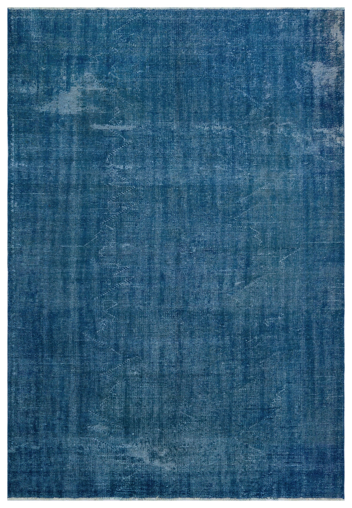 Blue Over Dyed Vintage Rug 5&#39;12&#39;&#39; x 8&#39;9&#39;&#39; ft 182 x 266 cm