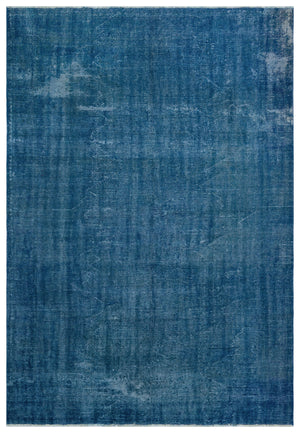 Blue Over Dyed Vintage Rug 5'12'' x 8'9'' ft 182 x 266 cm