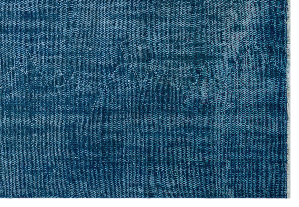 Blue Over Dyed Vintage Rug 5&#39;12&#39;&#39; x 8&#39;9&#39;&#39; ft 182 x 266 cm