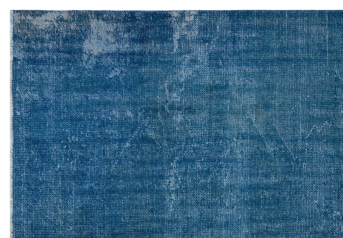 Blue Over Dyed Vintage Rug 5&#39;12&#39;&#39; x 8&#39;9&#39;&#39; ft 182 x 266 cm